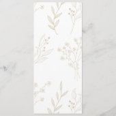 Beige Corner Floral Boho Wedding Programm (Rückseite)