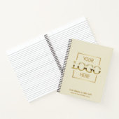 Beige Corporate Company Business Logo Promotional Notizblock (Innenseite)