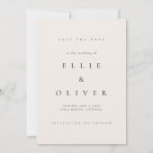 Beige Cream Boho Foto Save the Date Einladung (Rückseite)