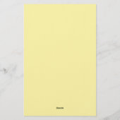 Beige Cream Color Professional Unique Handwriting Briefpapier (Rückseite)
