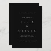 Beige Cream Elegant Boho Save the Date Einladung (Vorne/Hinten)