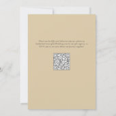 Beige Cream Gray Feathers Heart Boho Wedding Einladung (Rückseite)