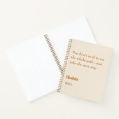 Beige cream inspirational goal quote notizblock (Innenseite)