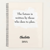 Beige cream inspirational quote 2026 planer (Vorderseite)