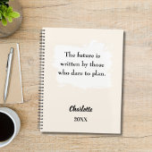 Beige cream inspirational quote 2026 planer