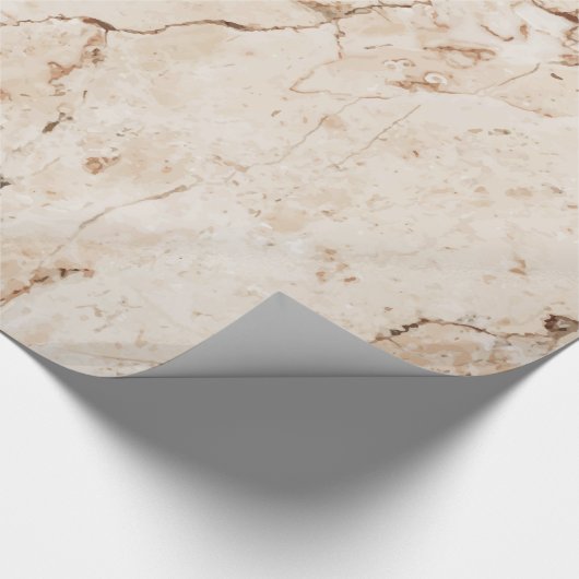 Beige Cream Marble Geschenkpapier (Ecke)