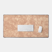 Beige Cream Marble Terrazzo Textur Schreibtischunterlage (Tastatur & Maus)