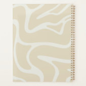 Beige Cream Organic Pattern with Custom Script Planer (Rückseite)