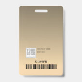 Beige Cream Simple Business-Logo-Barcode-Vorlage Ausweis (Rückseite)