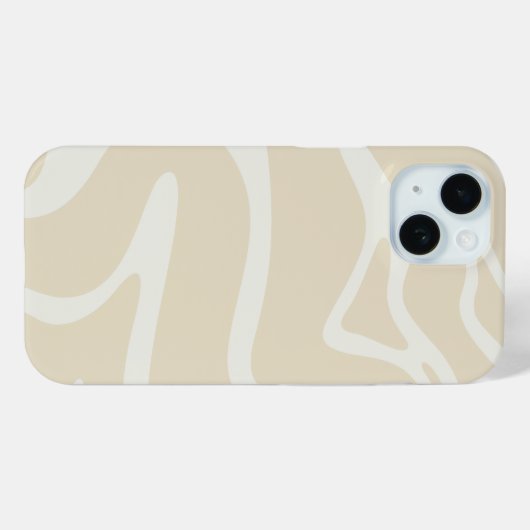 Beige Cream Simple Organic Pattern Case-Mate iPhone Hülle (Rückseite (Horizontal))