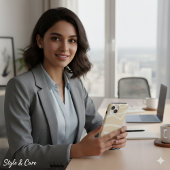 Beige Cream Simple Organic Pattern Case-Mate iPhone Hülle