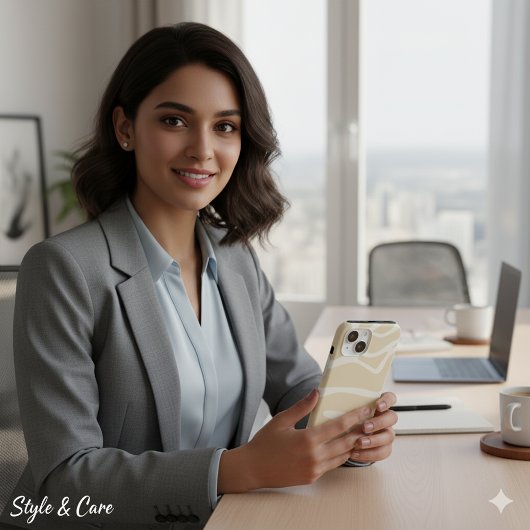 Beige Cream Simple Organic Pattern Case-Mate iPhone Hülle