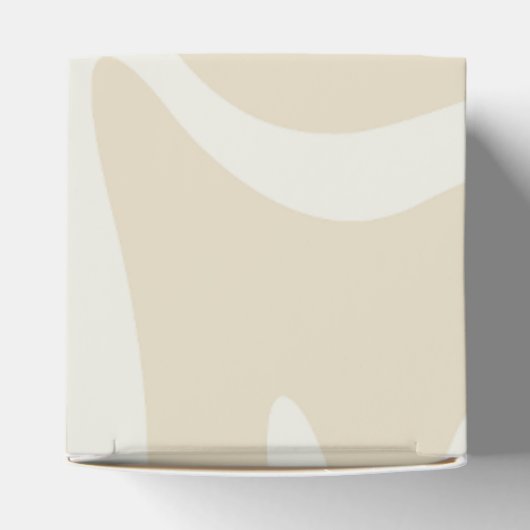 Beige Cream Simple Organic Pattern Classic Geschenkschachtel (Oben)