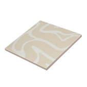 Beige Cream Simple Organic Pattern Fliese (Seite)