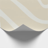 Beige Cream Simple Organic Pattern Geschenkpapier (Ecke)