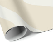 Beige Cream Simple Organic Pattern Geschenkpapier (Rolleneckpunkt)