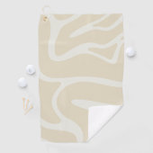 Beige Cream Simple Organic Pattern Golfhandtuch (Insitu)