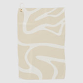 Beige Cream Simple Organic Pattern Golfhandtuch (Vorderseite)