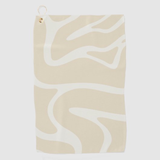 Beige Cream Simple Organic Pattern Golfhandtuch (Vorderseite)