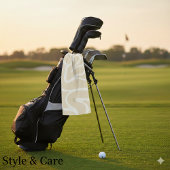 Beige Cream Simple Organic Pattern Golfhandtuch