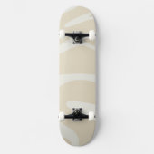 Beige Cream Simple Organic Pattern Skateboard (Vorderseite)
