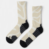 Beige Cream Simple Organic Pattern Socken (Links)