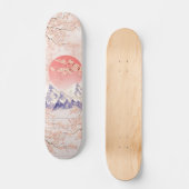 Beige Cream White Cherry Blossom Erwachsene Jugend Skateboard (Vorderseite)