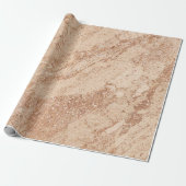 Beige Creamy Rose Gold Glitzer Marble Stone Lux Geschenkpapier (Ungerollt)