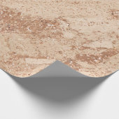 Beige Creamy Rose Gold Glitzer Marble Stone Lux Geschenkpapier (Ecke)