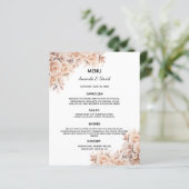 Beige Creme Blume Hochzeitskarte (Stehend Vorderseite)