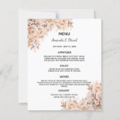 Beige Creme Blume Hochzeitskarte (Vorderseite)