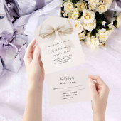 Beige Creme Bogen Quinceanera uAwg All In One Einladung