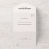 Beige Creme Bogen Quinceanera uAwg All In One Einladung (Außenbereich)