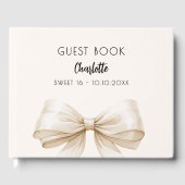 Beige Creme Bogen SWEET 16 Gästebuch (Vorderseite)