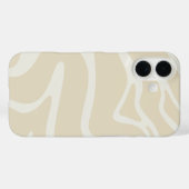 Beige Creme einfaches organisches Muster Case-Mate iPhone Hülle (Rückseite (Horizontal))