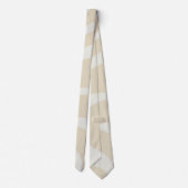 Beige Creme einfaches organisches Muster Krawatte (Rückseite)