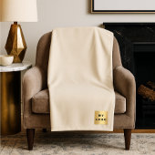 Beige Creme Firmenlogo Sondergeschenk Fleecedecke