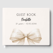 Beige Creme Gästebuch (Vorderseite)