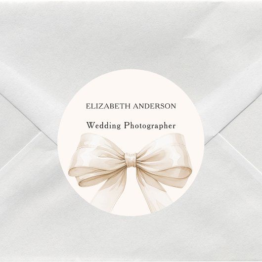 Beige-Creme-Geschäfte Runder Aufkleber