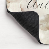 Beige Creme Herbstlaub Mousepad (Ecke)