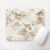 Beige Creme Herbstlaub Mousepad (Mit Mouse)