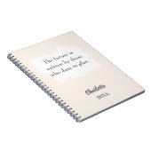 Beige Creme inspirierendes Zitat Notizblock (Rechte Seite)