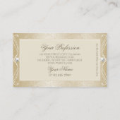 Beige Creme Mosaic Sparkle Jewels Verzierte Orname Visitenkarte (Rückseite)