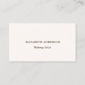 Beige Creme qr Code Visitenkarte (Vorderseite)