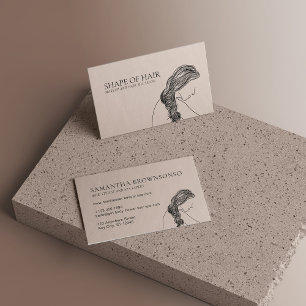 Beige Creme Schöne Frauen Frauenhaus Visitenkarte