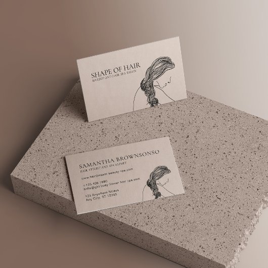 Beige Creme Schöne Frauen Frauenhaus Visitenkarte