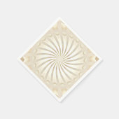 Beige-Creme-Strudel Serviette (Ecke)