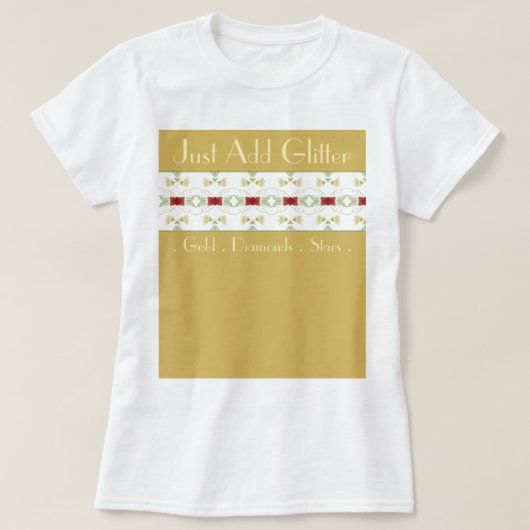 Beige Creme und Gold T-Shirt (Design vorne)