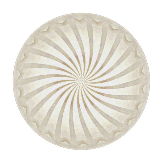 Beige Creme Wirbel Schneidbrett Schneidebrett (Vorderseite)