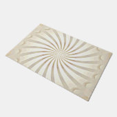 Beige-Creme-Wirbel-Türvorleger Fußmatte (Schrägansicht)